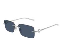 Gucci Homme Gucci GG1703S 003 Lunettes de soleil Métal Argent Bleu Carré