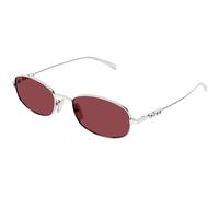 Gucci Homme Gucci GG1940S 003 Lunettes de soleil Métal Argent Rouge Ronde
