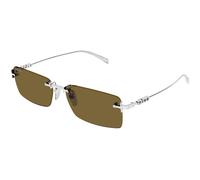 Gucci Homme Gucci GG1941S 002 Lunettes de soleil Métal Argent Marron Carré