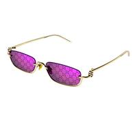 Gucci Lunettes de Soleil GG1278S Gold/Violet Logo 55/19/140 unisexe adulte