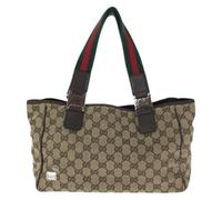 Gucci Vintage, Femme, Pre-owned, Beige, Taille: ONE Size Sac cabas GG Canvas Pre-owned