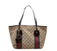 Gucci Vintage, Femme, Pre-owned, Beige, Taille: ONE Size Sac fourre-tout GG Canvas Pre-owned