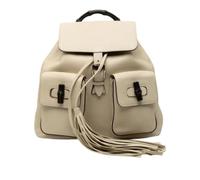Gucci Vintage, Femme, Pre-owned, Blanc, Taille: ONE Size Sac à dos Bamboo Pre-owned
