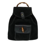 Gucci Vintage, Femme, Pre-owned, Noir, Taille: ONE Size Sac à dos Bamboo Pre-owned