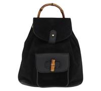 Gucci Vintage, Femme, Pre-owned, Noir, Taille: ONE Size Sac à dos Bamboo Pre-owned