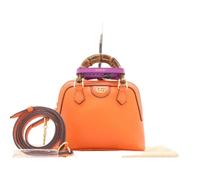 Gucci Vintage, Femme, Pre-owned, Orange, Taille: ONE Size Pre-owned Diana nm bamboo handle tote