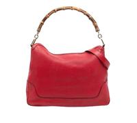 Gucci Vintage, Femme, Pre-owned, Rouge, Taille: ONE Size Pre-owned Bamboo Handle Satchel