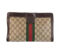Gucci Vintage - Pochette GG Supreme Canvas Pre-owned - Homme - Pre-owned - Beige - Taille: ONE Size
