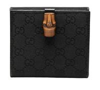 Gucci Vintage - Portefeuille Pre-owned Bamboo (bi-pli) - Femme - Pre-owned - Noir - Taille: ONE Size