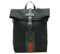 Gucci Vintage - Pre-owned Band Techno Canvas Leather Backpack - Homme - Pre-owned - Noir - Taille: ONE Size