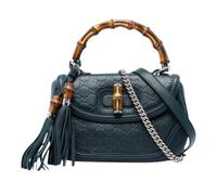 Gucci Vintage - Pre-owned Vintage Bamboo Satchel - Femme - Pre-owned - Bleu - Taille: ONE Size