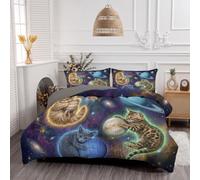 GUCSMN Couette 200x200cm 4 Saisons Animaux Compagnie De l'espace Enfants