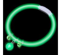 GudaAphrmix Collier LED rechargeable pour chien - Collier de sécurité de nuit étanche avec 3 modes de clignotement avec bande réglable et clochette pour la marche, le dressage en plein air, décoration