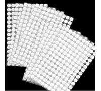 Gudalea 540 pièces Pastilles Adhésives Rondes Double 10 mm, Self Adhesive Pastilles pour Papier, Métal, Matériel D'apprentissage Scolaire, Cartes de Noël (Blanc)