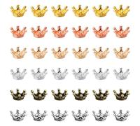 Gudalea Lot de 120 mini pendentifs en 6 couleurs, style tibétain vintage, bricolage, décoration, pour la fabrication de bijoux et les projets de couronnes, 13*6mm, Acier inoxydable, Pas de gemme