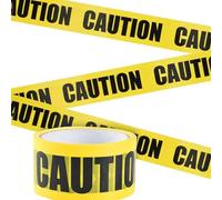 Gudalea Ruban d'avertissement de 25 m, jaune, largeur : 48 mm, pour mariage, Halloween, fête, lieu de travail, zone de danger (noir/jaune)