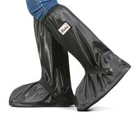 GUDECIUS Couvre Chaussures Imperméables Résistants Réutilisables Hommes Femmes Surchaussures Impermeables Couvre Chaussure Semelle Antidérapante Renforcée avec bandes Réfléchissantes(36-37,Noir)