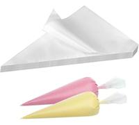 Gudemoore 100 Pcs Poche a Douille Patisserie Professionnelle,Poche a Douille Jetable,Poche à Douille,Sacs Pâtisserie Décorant en Plastique Transparent pour Décoration de Gâteaux,Desserts,Pâtisseries