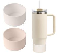Gudemoore Lot de 2 protections de fond de gobelet en silicone pour Stanley Adventure Quencher 1200 ml et Stanley IceFlow 591 ml, 850,5 g, compatible avec bouteille d'eau Hydro Flask de 340,2 ml, 510,3