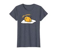 Gudetama Qui s'en Soucie T-Shirt, Femme, Bleu Chiné, 3XL