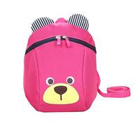 GUDFBALE Sac Motif Chiot/Sac à dos avec sangle de poitrine anti-perte, boucle de sangle, sac à dos pour enfants et tout-petits - Pour enfants de moins de 3 ans (Rose)