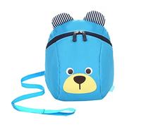 GUDFBALE Sac Motif Chiot/Sac à dos avec sangle de poitrine anti-perte, boucle de sangle, sac à dos pour enfants et tout-petits - Pour enfants de moins de 3 ans (Bleu)