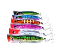 GudGmtoy Lot de 6 leurres flottants pour pêche en eau salée et eau douce 13 cm