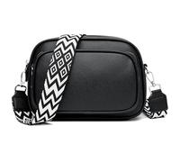 GUDIDBAG Sac Bandoulière Femme Porté Épaule en Cuir Moderne - Sacoche à Main avec Sangle Réglable et Amovible - Large Bandoulière Noir