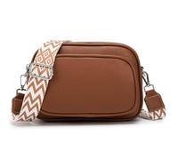 GUDIDBAG Sacs Bandoulière Sacoche Femme Cuir Modernes Sacs à Main Sangle Réglable et Amovible Large Bandoulière Caramel