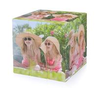 Gudina Cube Photo Personnalisé, Cube Rotatif Personnalisé avec Photo, Cadeaux de Décoration de Bureau à la Maison, Enfants, Amis, Anniversaire, Noël, Cadeaux Personnalisés