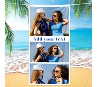 Gudina Serviette de Plage Personnalisée,avec Photo/Image/Texte/Nom.IIdéal pour Voyager, Nager, Camping, Vacances, 50x100cm