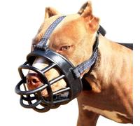 gudong Museau de Chien-Museau de Panier Souple pour Chiens Ajustement sûr et Confortable, Mieux prévenir Les morsures, mâcher et aboyer Museau (Size 3)