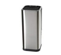 GuDoQi Bloc à Couteaux Universel, Porte Couteaux en Acier Inoxydable, Empêche Tout Basculement, Rangement 12 Pièces avec Grande Capacité, Peu Encombrant, avec Trou D'échappement et Fente pour Ciseaux