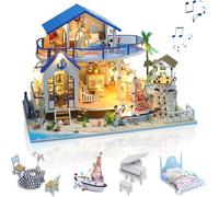 GuDoQi Kit de Maison de Poupée avec Boîte à Musique, Océan Bleu