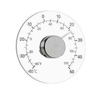 GuDoQi Thermomètre Fenêtre Intérieur Extérieur, Sans Pile à Cadran Clair