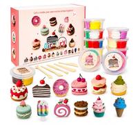 Gudotra 12 boîtes Pâte à Modeler Enfants Argile Autodurcissante de Desserts | Argile à Modeler Ultra Légère avec 5 Outils de Sculpture Pate Autodurcissante pour Enfant Cadeau Créatif pour Garçons Filles