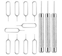 GUDQVOZIHG Lot de 10 aiguilles pour carte SIM, outil de retrait de carte SIM, éjecteur, outil de retrait de goupille SIM, aiguille de téléphone portable, pour ouvrir et éjecter des stylos.