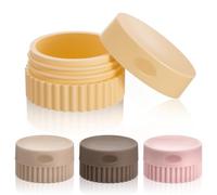 Guduling Lot de 4 boîtes cosmétiques rechargeables avec couvercle, 20 ml, boîtes à crème à remplir pour articles de toilette, anti-fuite, pots de crème en silicone pour le corps, crème pour les mains