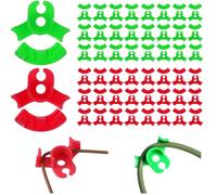 guduling Lot de 60 clips de cintreuse pour plantes, clips de cintreuse en plastique, clip d'entraînement pour plantes, 90 °, pour plier les troncs des plantes, changer le sens de la croissance (rouge