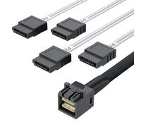 GUEB-6G Internal Minisas Hd Sff-8643 To 4X Sata 7Pin Hard Disk Data Server Raid Cable,3.2Ft/1M