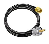 GUEB-Câble D'Extension Sma Vers Uhf Rg58 6.6Ft (2M) Sma Mâle Vers So239 Pl259 Câble D'Antenne Wifi Mâle En Queue De Cochon Pl 259 Câble De Raccordement Pour Radio Cb Radio Ham