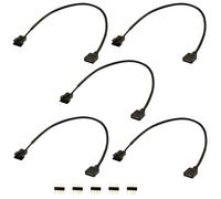 GUEB-Câble Répartiteur Rvb 4 Broches 12 V 4 Broches Femelle Vers Sm 4 Broches Mâle Rgb Extension Câble D'Alimentation Pc Rgb Wires Pour Ventilateur D'Ordinateur Bande Led De Carte (M 1 À 1,5)