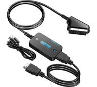 GUEB-Convertisseur Péritel Vers Hdmi - Câble Hdmi Et Péritel Pour Hdtv,Moniteur,Projecteur,Stb,Vhs,Xbox,Ps3
