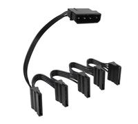 GUEB-Ide Vers Sata Câble D'Alimentation Lp4 4 Broches 1 Vers 15 Broches Sata Splitter Adaptateur D'Alimentation Câble De Conversion Pour Disque Dur De Serveur Pc (1 Vers 5)