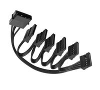 GUEB-Ide Vers Sata Câble D'Alimentation Lp4 4 Broches 1 Vers 15 Broches Sata Splitter Adaptateur D'Alimentation Câble De Conversion Pour Disque Dur De Serveur Pc (1 Vers 6)