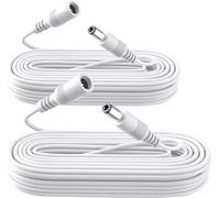 GUEB-Lot De 2 Rallonges D'Alimentation Cc De 6 M,2 Rallonges D'Adaptateur D'Alimentation Cc 12 V 2,1 Mm X 5,5 Mm,Compatibles Avec L'Alimentation De L'Adaptateur Cc 12 V Pour Caméra Ip De Sécurité