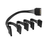 GUEB-Sata Power Extension Cable 15 Pin Sata 1 Mâle Vers 5 Femelles Splitter Câble Pour Disque Dur Hdd¿Ssd¿Optique¿1.6Ft/50Cm¿