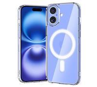 gueche Coque de protection pour iPhone 16 Plus, contrôle de l'appareil photo, protection militaire certifiée, forte force magnétique, résistante aux chocs et aux rayures, coque magnétique pour iPhone