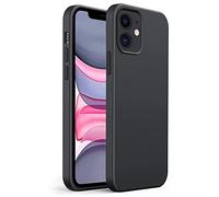 gueche Coque en Silicone pour iPhone 11, étui de Protection Complète du Corps au Toucher Soyeux, Prend en Charge la Charge sans Fil, Anti-Chocs (Noir)