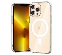 gueche Coque Magnétique pour iPhone 13 Pro Max, Compatible avec MagSafe, Hybrid Coque pour iPhone 13 Pro Max, Protection Antichoc Militaire, Dos Anti Rayures, Case Cover Transparent